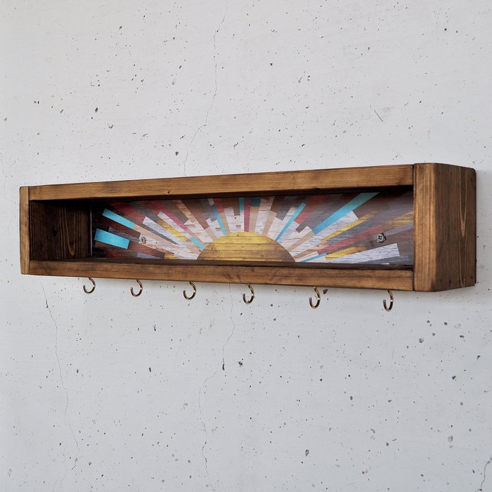Hanah Home Raf293 Estantería de Pared Madera Maciza Decorativa 40x10x10 cm