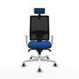 PIQUERAS Y CRESPO Silla de oficina Horna con mecanismo Sincro, Azul y Negro