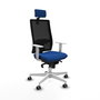 PIQUERAS Y CRESPO Silla de oficina Horna con mecanismo Sincro, Azul y Negro
