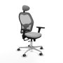 PIQUERAS Y CRESPO Silla de oficina Jorquera Gris con mecanismo Sincro/Traslack
