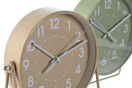 DKD Home Decor Reloj de Sobremesa de Metal Surtido de 2 Unidades
