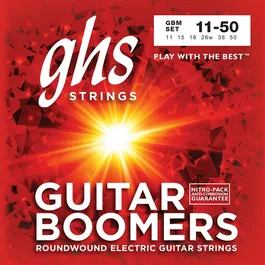 GHS Juego Eléctrica Boomers Nickel Medium 11-50 Ghs Cuerdas para Guitarra Acústica