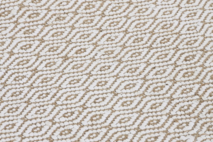 DKD Home Decor Alfombra Natural Blanco 1 x 230 x 150 cm Yute Poliéster