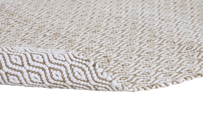 DKD Home Decor Alfombra Natural Blanco 1 x 230 x 150 cm Yute Poliéster