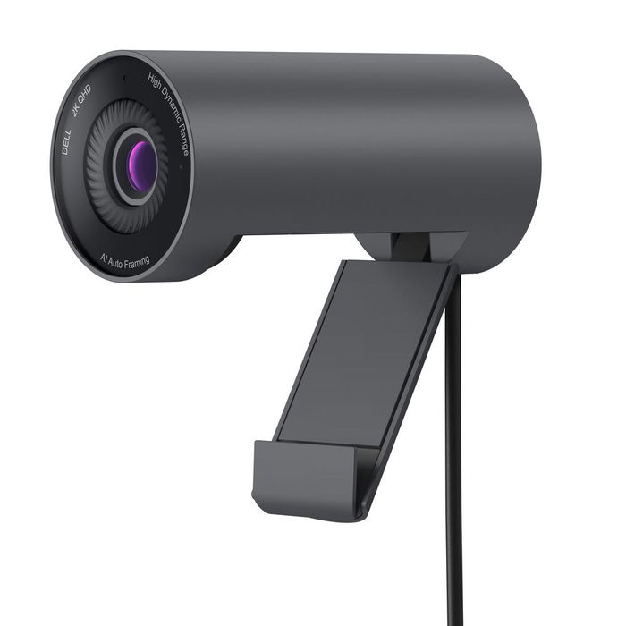 Dell Webcam WB5023 Full HD 1440p 60fps con Tapa de Privacidad, Zoom Digital 4x, Micrófono, USB 2.0 para PC Windows 10/11, Negro