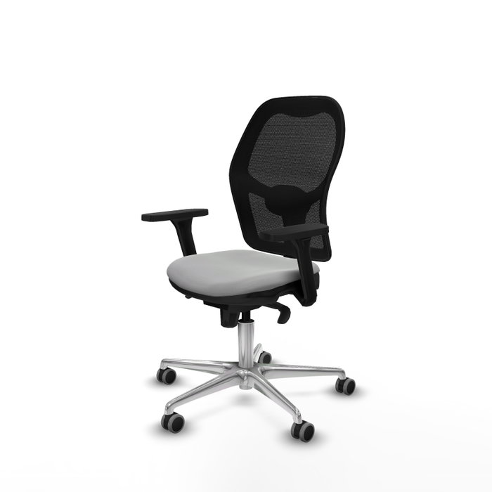 PIQUERAS Y CRESPO Silla de oficina Jorquera con mecanismo Sincro, Gris claro y Negro