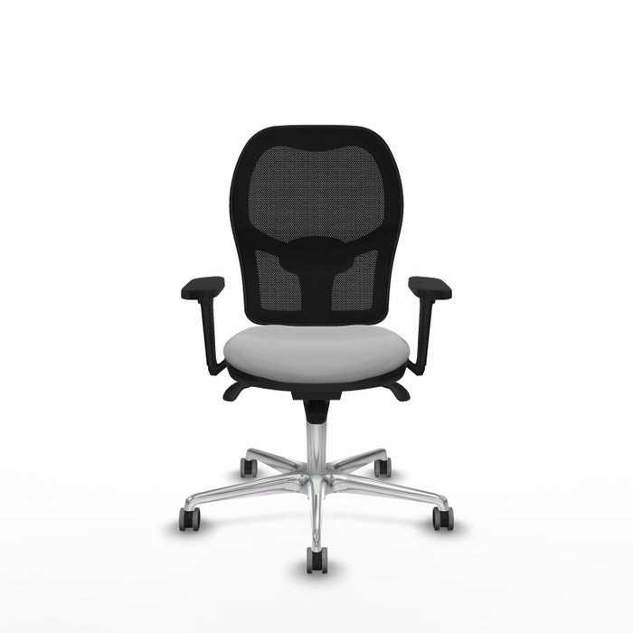 PIQUERAS Y CRESPO Silla de oficina Jorquera con mecanismo Sincro, Gris claro y Negro