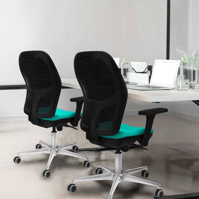 PIQUERAS Y CRESPO Silla de oficina Jorquera con mecanismo Sincro, Gris claro y Negro