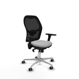 PIQUERAS Y CRESPO Silla de oficina Jorquera con mecanismo Sincro, Gris claro y Negro