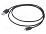 Lanberg Cable USB 2.0 USB A a Micro-USB B, 1 m, Negro