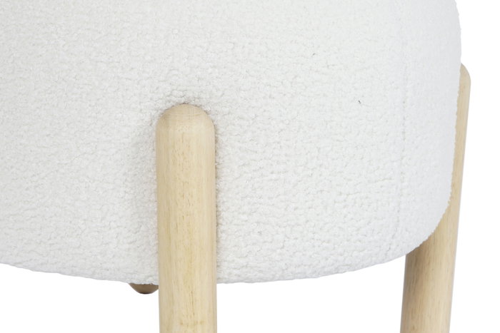 DKD Home Decor Reposapiés Borreguito Blanco