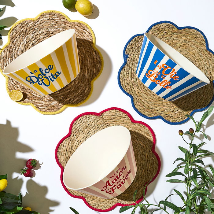 Home Deco Factory Ensaladera Bowl 3.5 Litros Polipropileno Colección Dolce Vita - Surtidos en Amarillo, Azul o Rosa