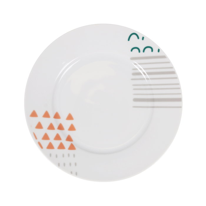 La Mediterranea Vajilla Redonda 12 Piezas "Veronique" MD 25 cm Ancho x 25 cm Largo x 16 cm Alto (2 Unidades)