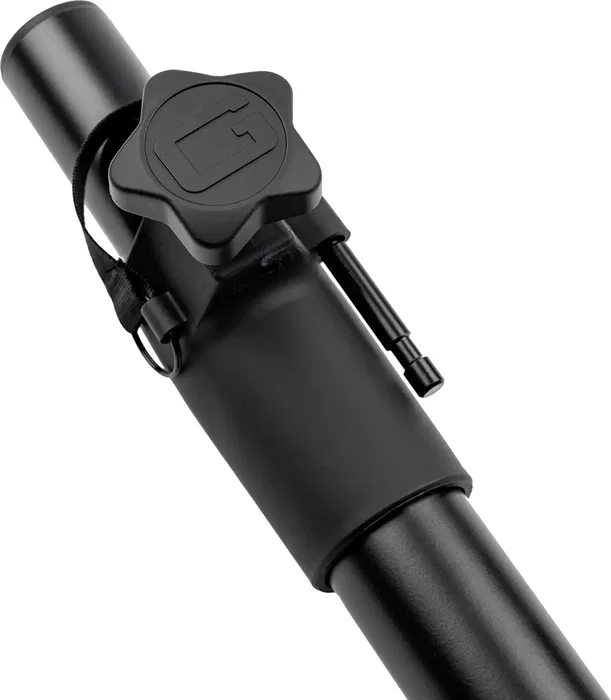 FRAMEWORKS Polo Ajustable Para Subwoofer - Tubo de Conexión Negro, Altura Ajustable, Soporta 59 kg