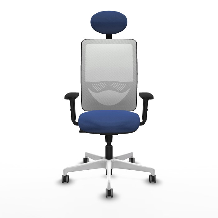 PIQUERAS Y CRESPO Silla de oficina Zulema Azul marino con respaldo Blanco