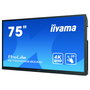 iiyama TE7504MIS-B2AG Panel Plano Interactivo 75" 4K UHD IPS 8ms Táctil 20 Puntos, WiFi, Android, 3xHDMI, USB-C, VGA, Altavoces 32W, VESA, Negro
