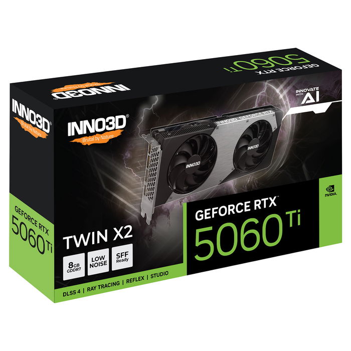 Inno3D Tarjeta Gráfica GeForce RTX 5060 Ti 8GB GDDR7 Twin X2 PCI Express 5.0