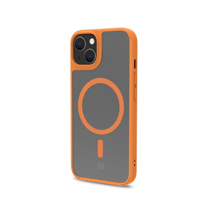 Celly Magmatt Funda Compatible con MagSafe para Apple iPhone 14 (15.5 cm / 6.1"), Transparente Amarillo, Resistente a Impactos