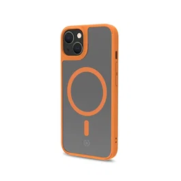 Celly Magmatt Funda Compatible con MagSafe para Apple iPhone 14 (15.5 cm / 6.1"), Transparente Amarillo, Resistente a Impactos