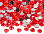 Innspiro Gemas decorativas acrílicas corazón rojo 10x10mm 1000u. aprox.