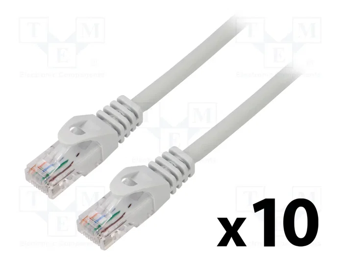 Lanberg Pack de 10 Patchcord Cat.6 U/UTP 1,5m Gris Lanberg Pack de 10 Patchcord Cat.6 U/UTP 1,5m Gris