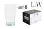 Lav Set 6 Vasos Cerveza Belek 580cc (8.5x8.5x16 cm) (4 Cajas)