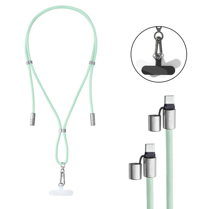 Intenso Cable USB-C a USB-C Lanyard Verde 1,65m 7991007