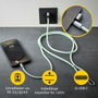 Intenso Cable USB-C a USB-C Lanyard Verde 1,65m 7991007