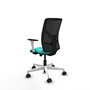 PIQUERAS Y CRESPO Silla de oficina Motilla con mecanismo Sincro/Traslack Turquesa y Negro