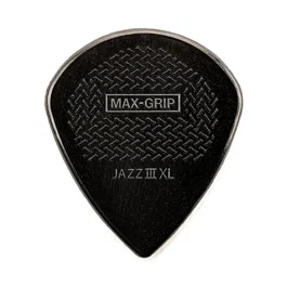 DUNLOP Pick Jazz III XL Stiffo - Pack de 6 Púas Max-Grip 1.38mm para Guitarra, Nailon Rígido