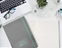 Antartik Cuaderno A4 Tapa Dura Hojas Puntos Gris y Turquesa 100 Hojas 80 gr FSC