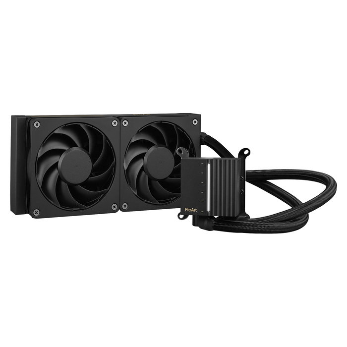 ASUS ProArt LC 240 - Kit de Refrigeración Líquida Todo en Uno (AIO) 240mm con 2 Ventiladores PWM de 120mm, Negro, Compatible con Intel LGA 1700/1200/115x y AMD AM5/AM4