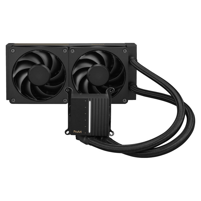 ASUS ProArt LC 240 - Kit de Refrigeración Líquida Todo en Uno (AIO) 240mm con 2 Ventiladores PWM de 120mm, Negro, Compatible con Intel LGA 1700/1200/115x y AMD AM5/AM4