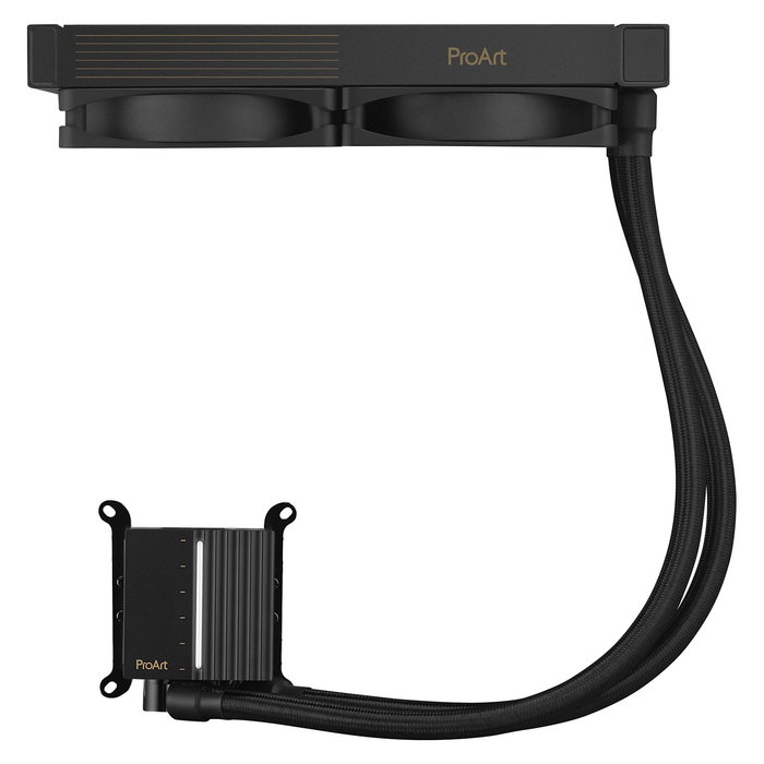 ASUS ProArt LC 240 - Kit de Refrigeración Líquida Todo en Uno (AIO) 240mm con 2 Ventiladores PWM de 120mm, Negro, Compatible con Intel LGA 1700/1200/115x y AMD AM5/AM4