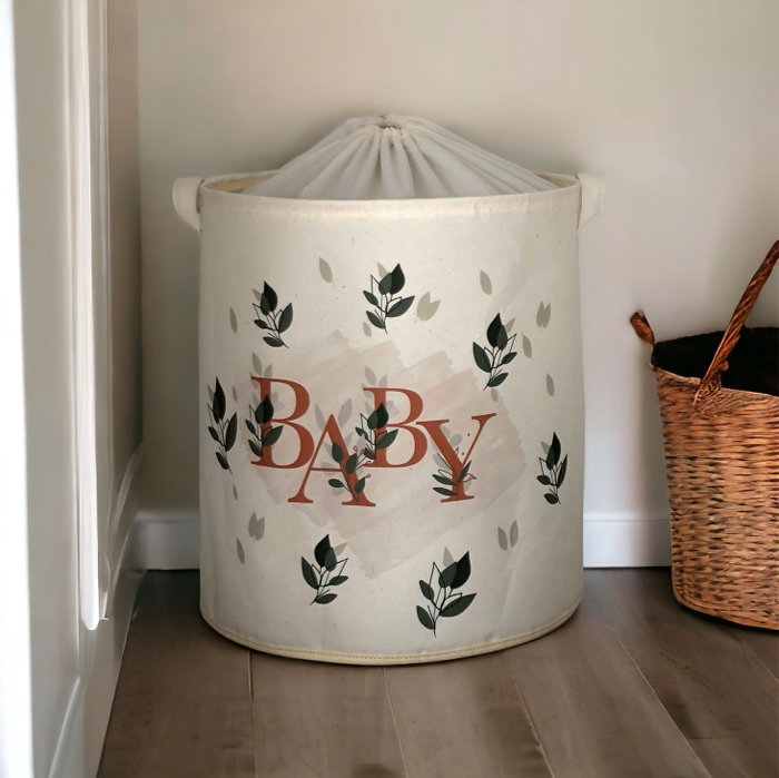 Aberto Design Cesta de fieltro crema 37x40 cm