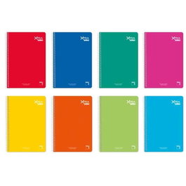 PACSA Cuaderno Xtra Plus tapa contracolada 80h 90g cuadricula 4x4 folio colores surtidos