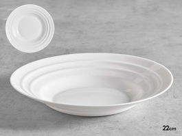 Vivalto Plato Hondo Ondas Opal Blanco 22 cm (Set de 24)