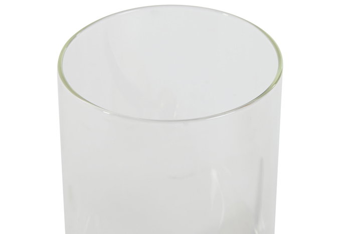 DKD Home Decor Set de 3 Botes de Borosilicato y Bambú