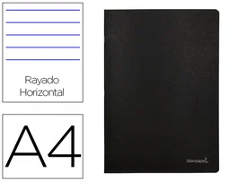 Liderpapel Libreta tapa negra A4 80 hojas horizontal