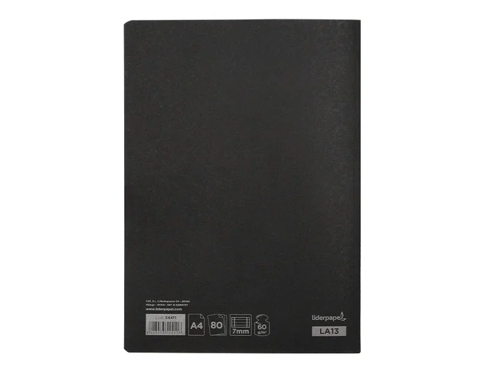 Liderpapel Libreta tapa negra A4 80 hojas horizontal