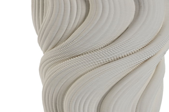 DKD Home Decor Jarrón Moderno Blanco Gres 14 x 14 x 19 cm