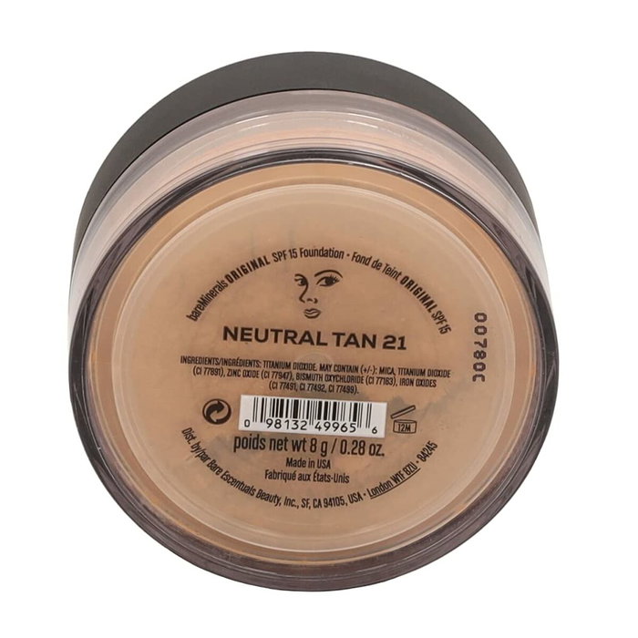 Bare Minerals ORIGINAL Loose Mineral Foundation SPF 15 #21-neutral tan