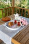 Hermia M0255 - B Juego de Bandejas de Metal Blanco Set de 3 Piezas 30/37/45 cm para Servir Aperitivos y Postres