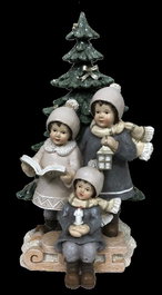 DKD Home Decor Figura Resina Niòos Surtido de 2 unidades multicolor