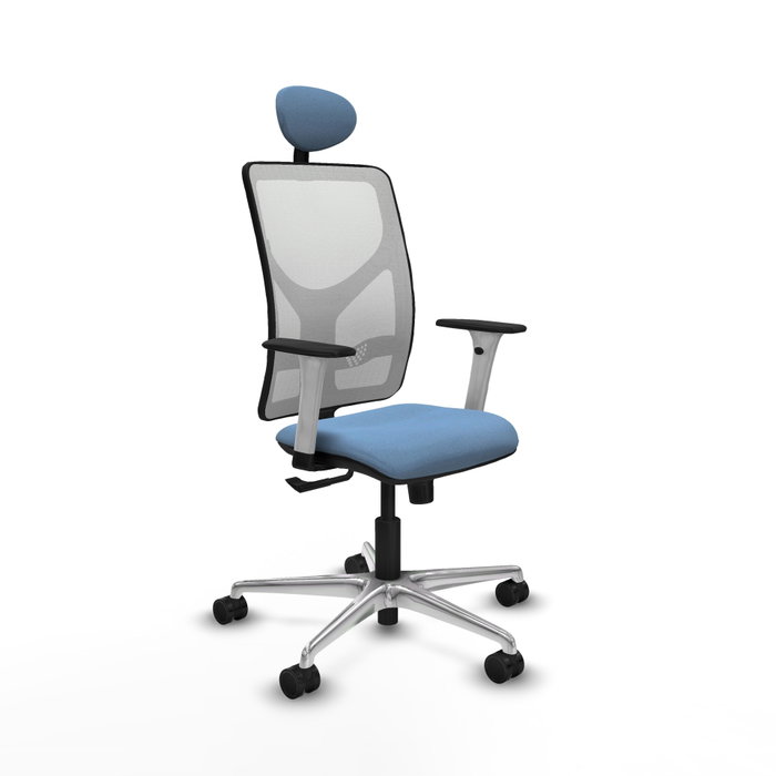 PIQUERAS Y CRESPO Silla de oficina Motilla con mecanismo Sincro, Azul cielo y Blanco PIQUERAS Y CRESPO Silla de oficina Motilla con mecanismo Sincro, Azul cielo y Blanco