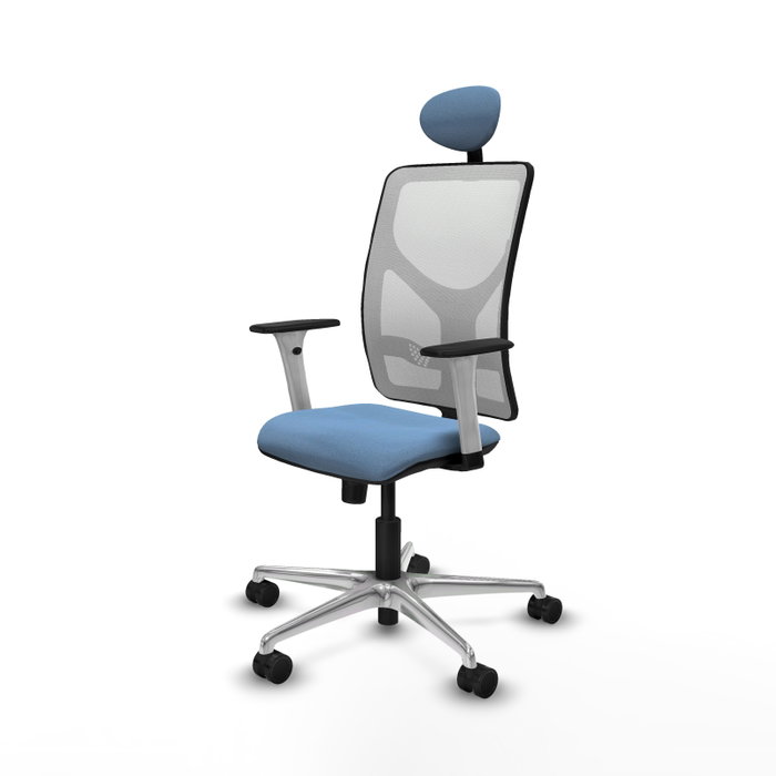 PIQUERAS Y CRESPO Silla de oficina Motilla con mecanismo Sincro, Azul cielo y Blanco PIQUERAS Y CRESPO Silla de oficina Motilla con mecanismo Sincro, Azul cielo y Blanco