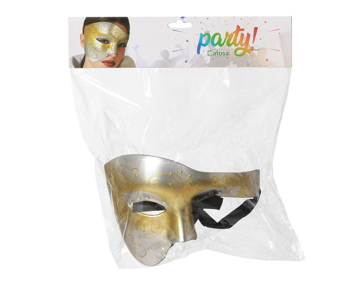 Antifaz Venecia Plateado Mujer Adulto para Disfraces Dama Noble Fiestas de Época Bailes de Máscaras