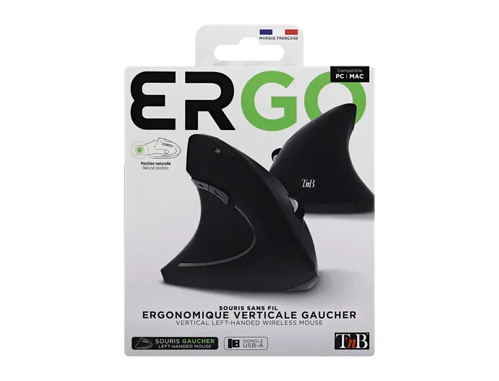 Tnb Ergo Line Ratón Ergonómico Vertical Inalámbrico para Zurdos Negro Tnb Ergo Line Ratón Ergonómico Vertical Inalámbrico para Zurdos Negro