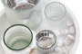 DKD Home Decor Set de 5 Portavelas de Cristal y MDF Plateado