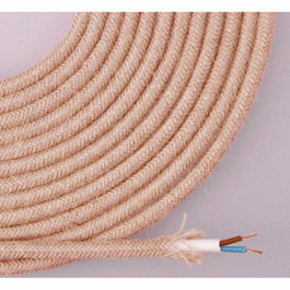 Edm Cable de cuerda de yute tejido y enfundado 2 x 0,75 mm² 25m